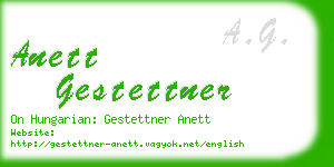 anett gestettner business card